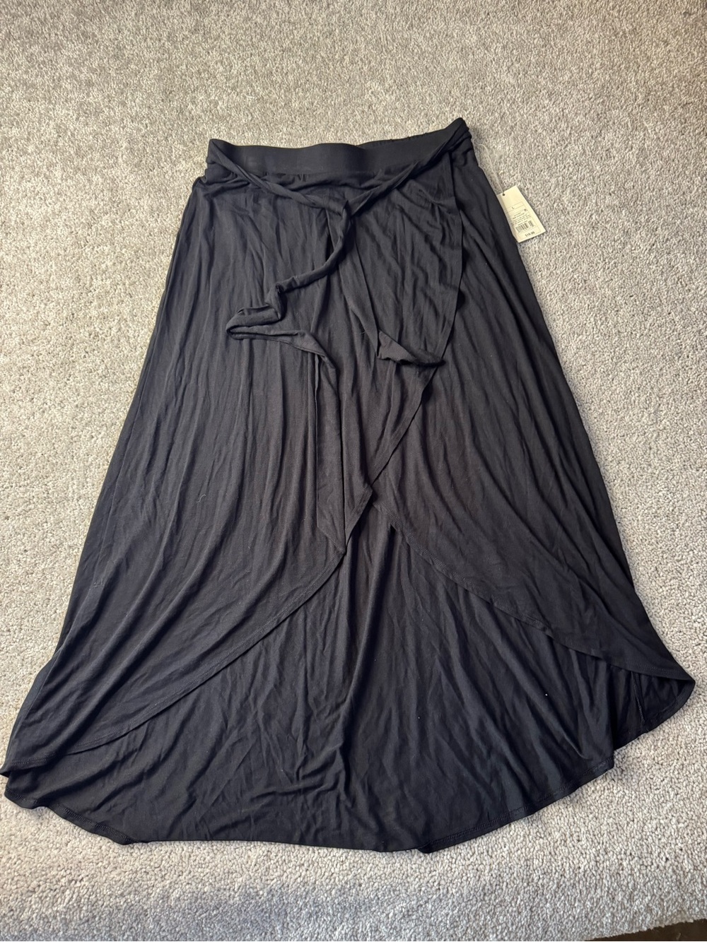 a new day Black Wrap-Front Maxi Skirt with waist tie